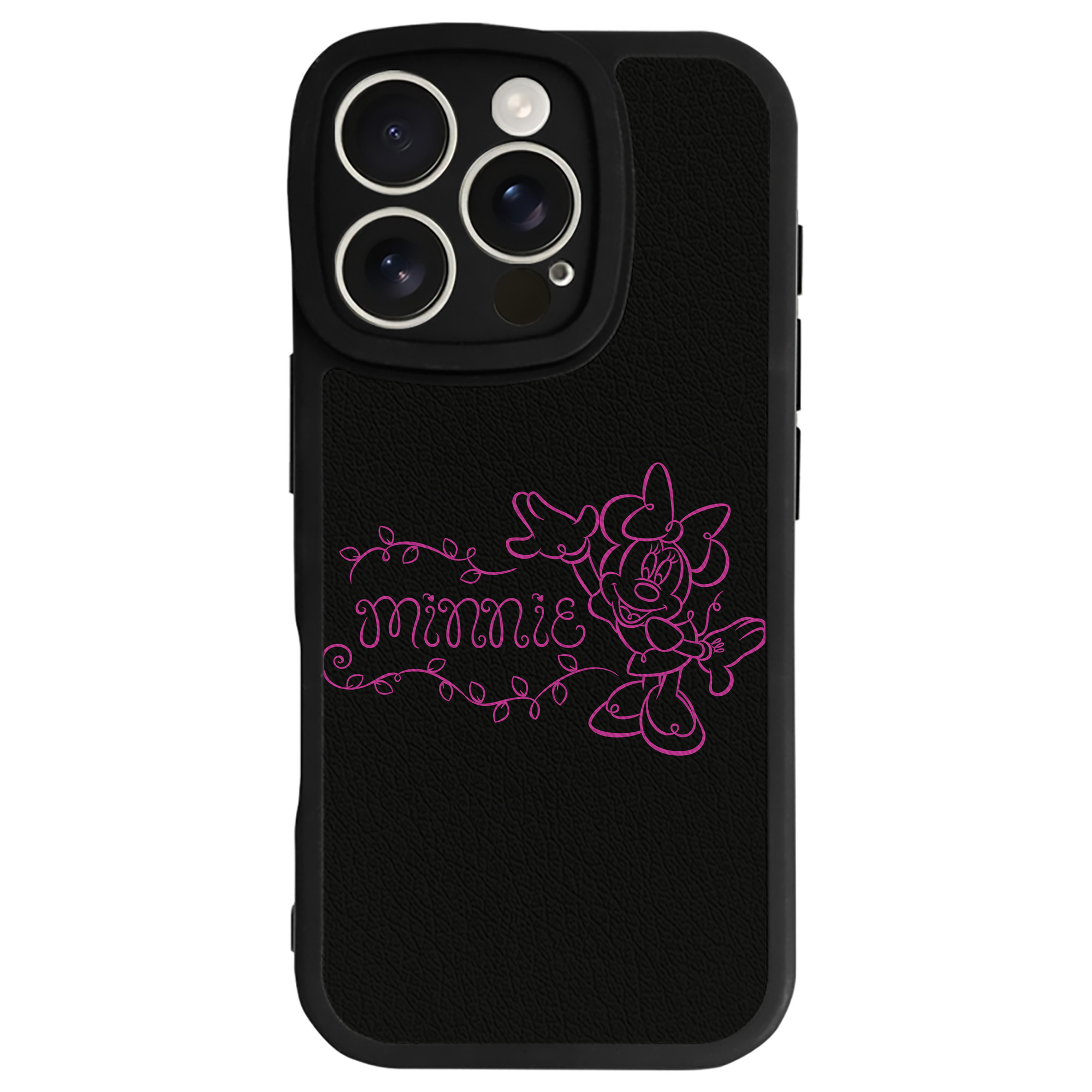 （画像用） ミッキーマウス Mickey Mouse 【iPhone 16シリーズ対応】シリコンスマホケース（レザー調） 材質：シリコン